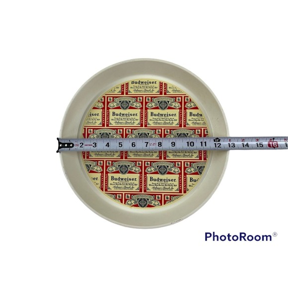 Vintage 1980's Budweiser Lager Beer 13" Plastic Serving Tray, Anheuser-Busch - Picture 3 of 6